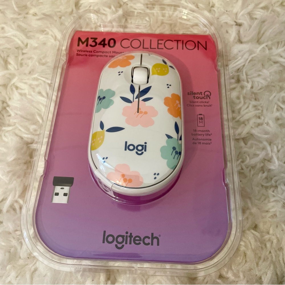 New Sealed Logitech M340‎ Wireless Mouse Floral Bouquets